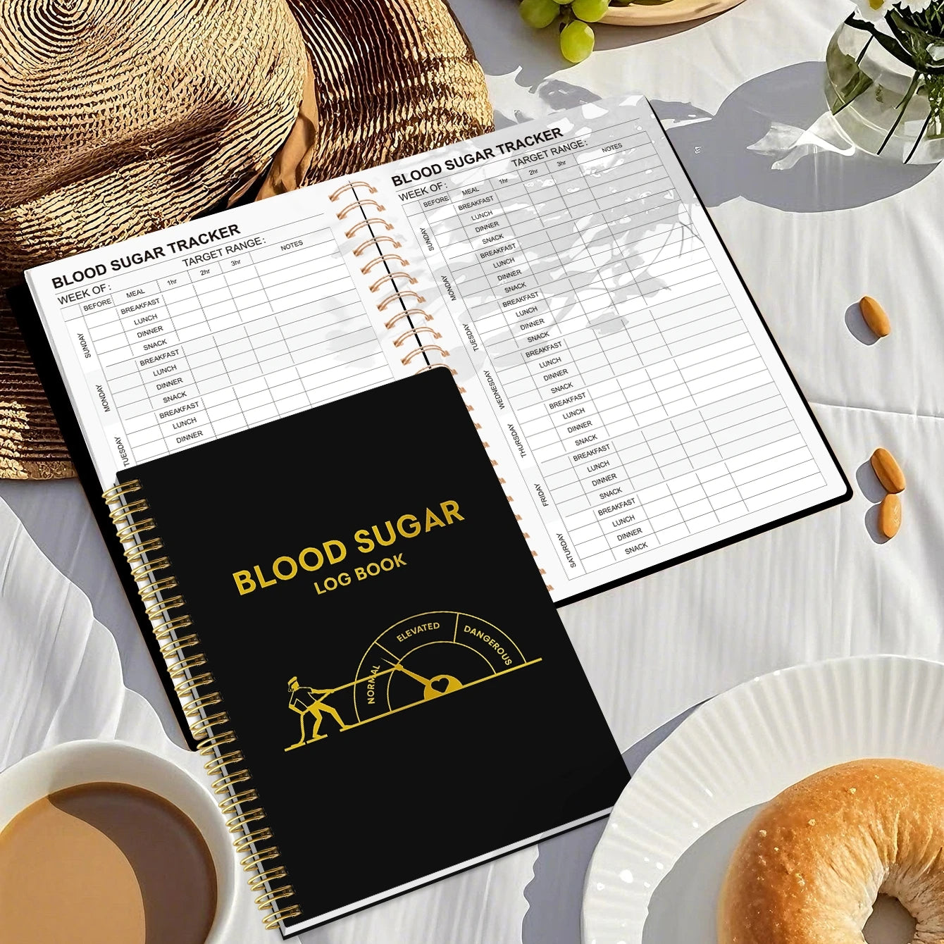 2025 Blood Sugar Log Book Weekly Diabetic Glucose Tracker Journal