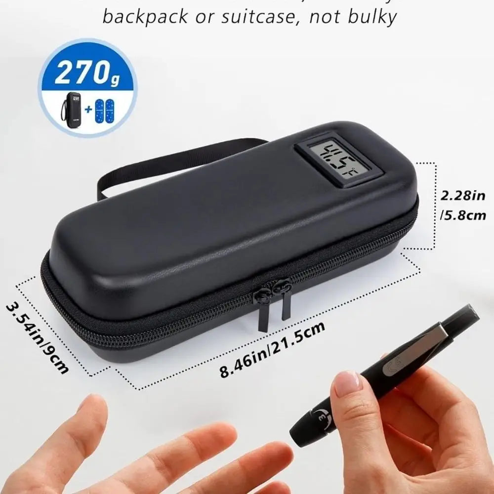 Waterproof Insulin Cooler Travel Case with Thermometer Display