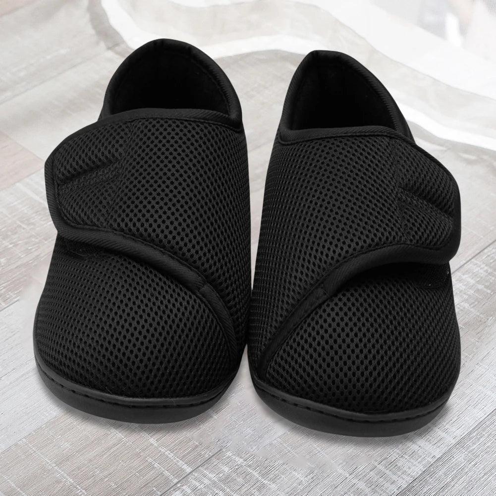 Unisex Diabetic Wide Walking Shoes Adjustable Lightweight Sneakers