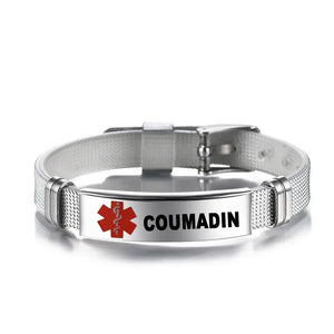 Type 1 Diabetes Medical Alert ID Bracelet Stainless Steel Mesh ICE SOS