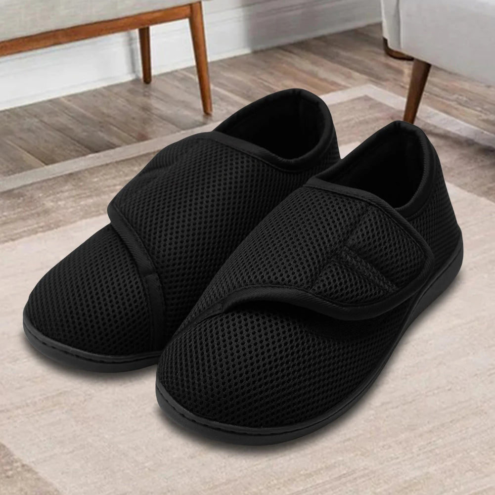 Unisex Diabetic Wide Walking Shoes Adjustable Lightweight Sneakers
