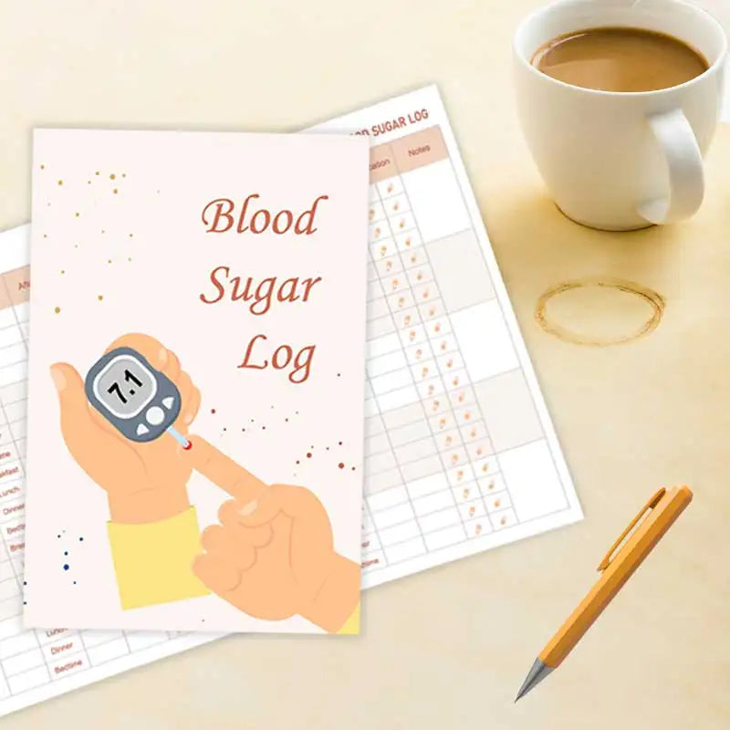 Blood Sugar Logbook Daily Glucose & Medication Tracking Notebook