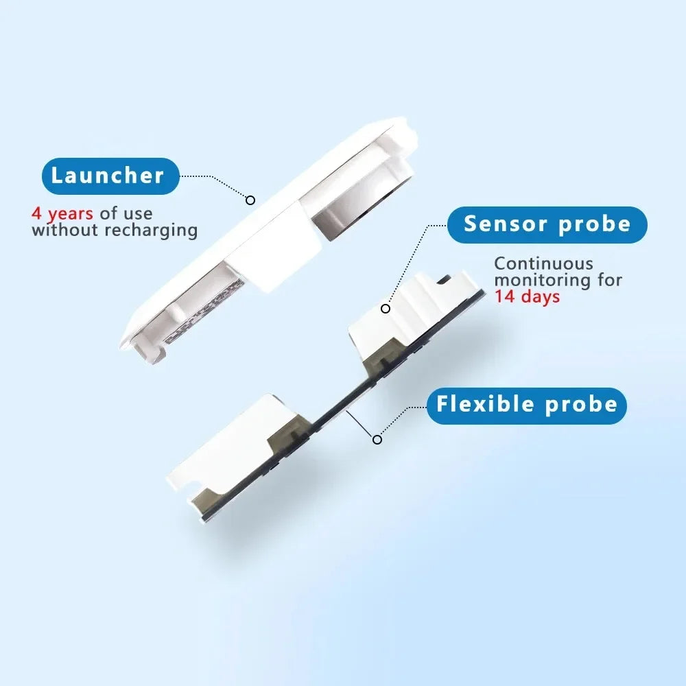 Freestyle Libre Sensor Bluetooth Scan Free Remote Data Sharing Aidex Dynamic Blood Glucose Monitoring CGMS 24h Realtime Monitor