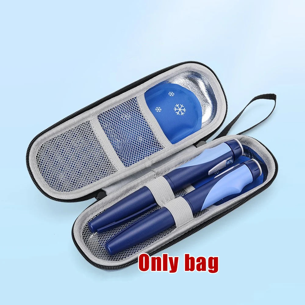 Insulin Cooling Travel Case with Ice Pack Diabetic Medication Carry Bag