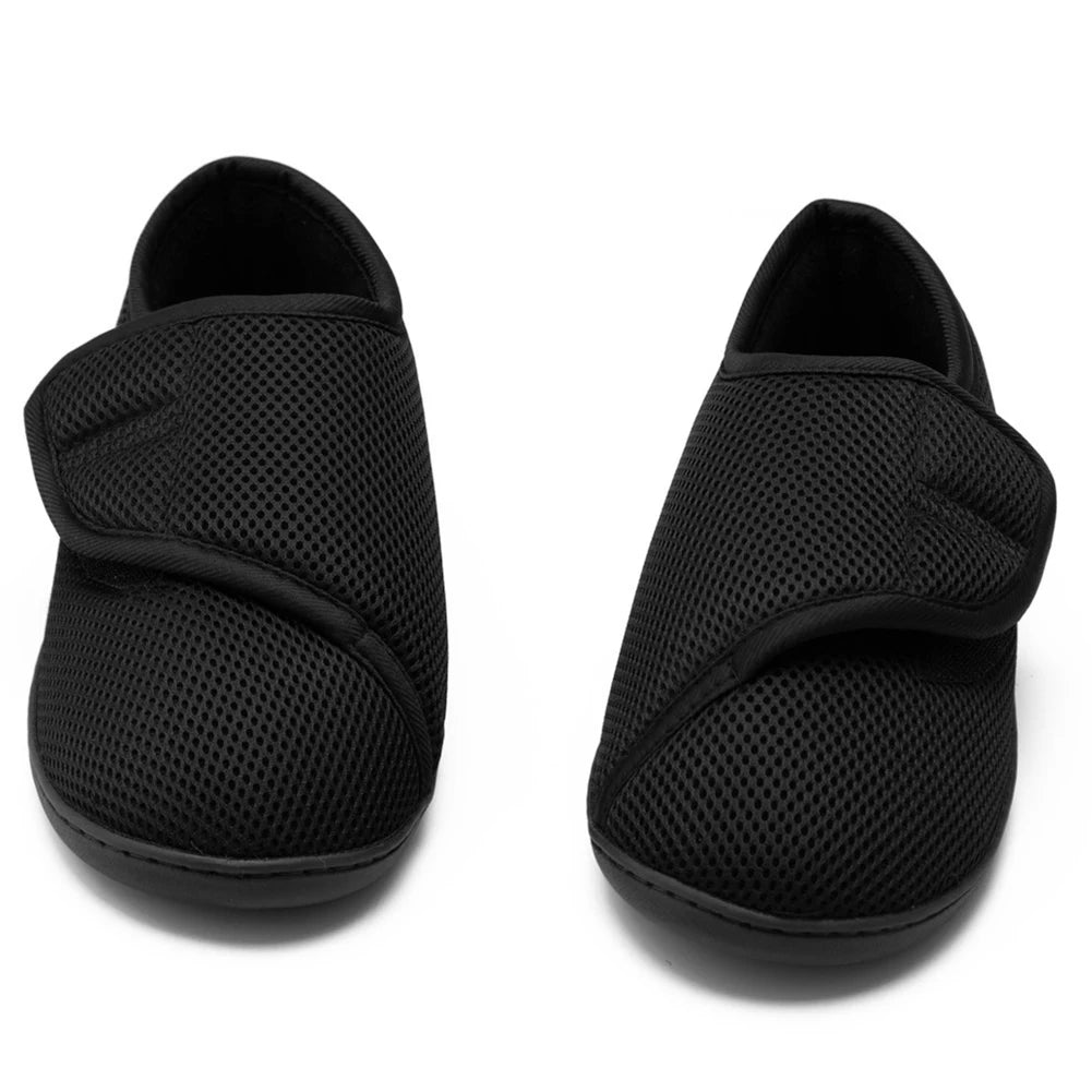 Unisex Diabetic Wide Walking Shoes Adjustable Lightweight Sneakers
