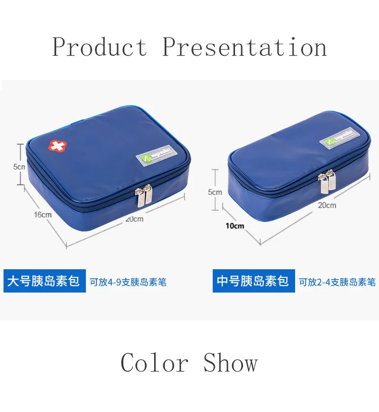 Medium Insulin Cooler Bag Portable Insulated Diabetic Travel Case
