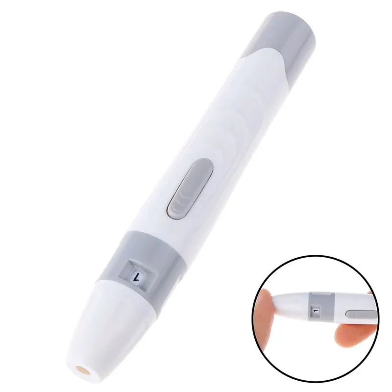 Adjustable Diabetic Lancing Pen for Blood Glucose Testing