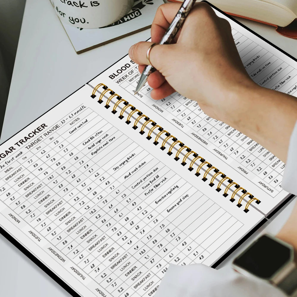2025 Blood Sugar Log Book Weekly Diabetic Glucose Tracker Journal