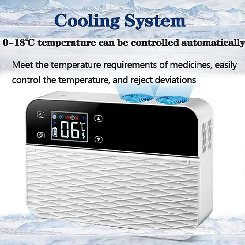 USB Insulin Cooler Bag with Temperature Control Portable Medical Travel Case