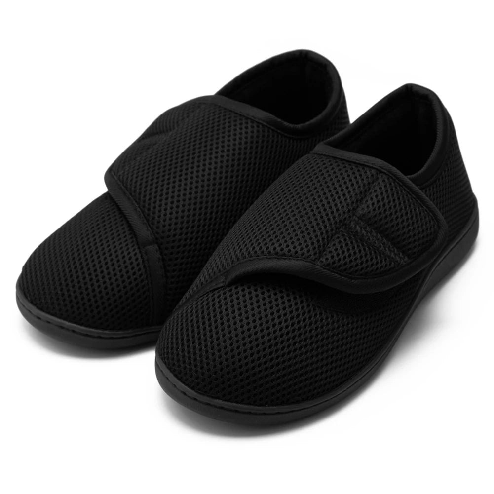 Unisex Diabetic Wide Walking Shoes Adjustable Lightweight Sneakers