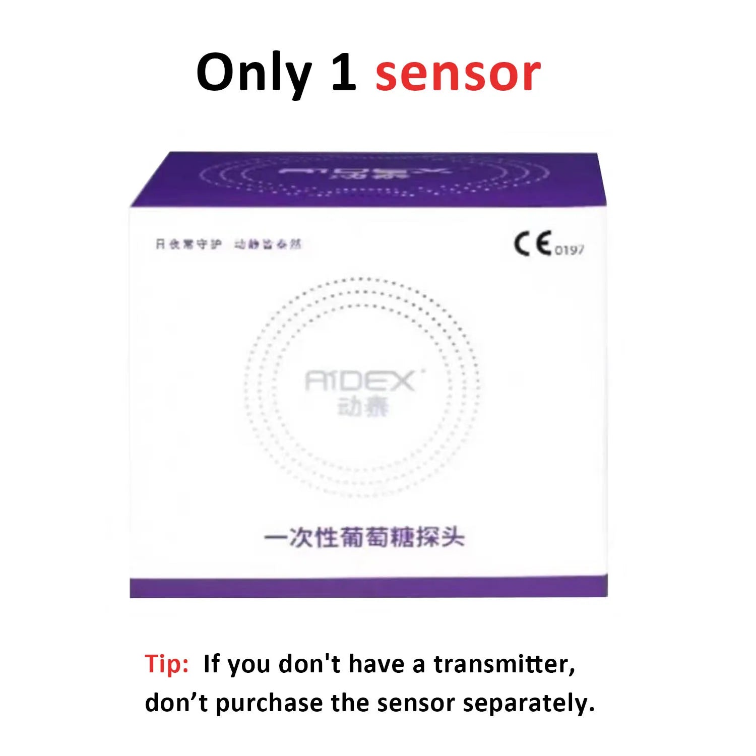 Aidex Dynamic CGM 24h Real-Time Blood Glucose Monitor (Prick-Free)