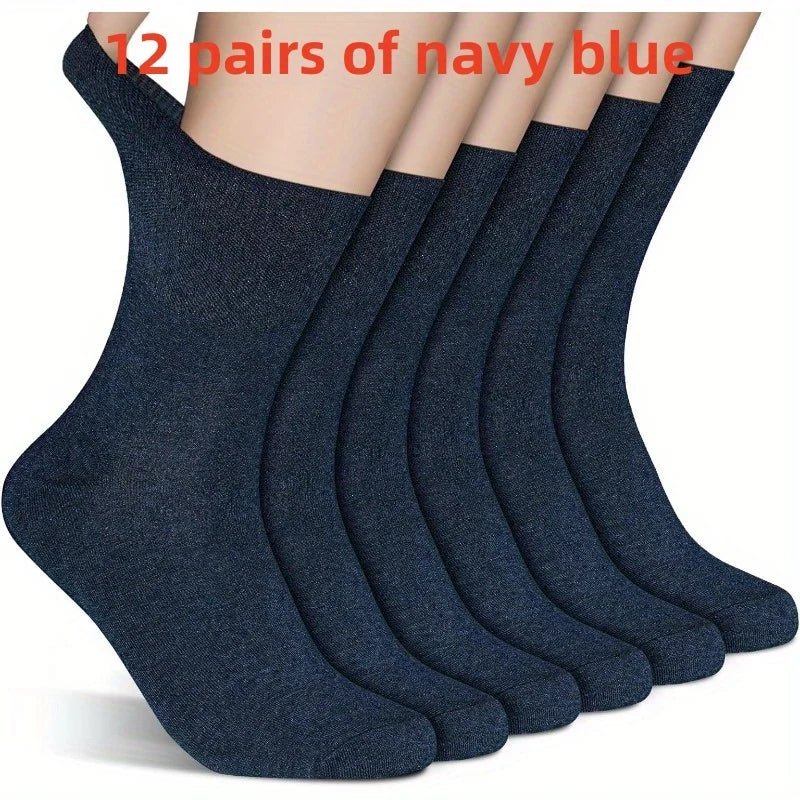 12 Pairs Diabetic Socks Non-Binding, Extra Loose & Breathable