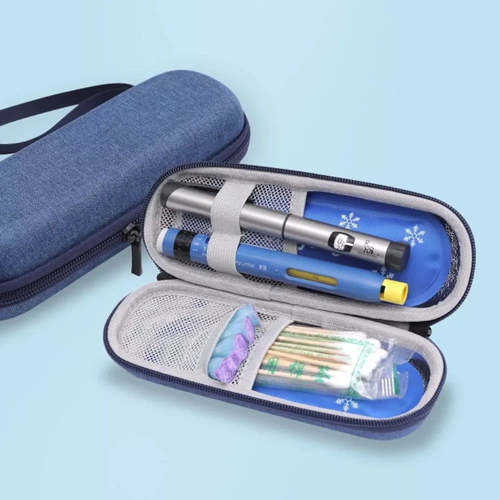 Insulin Cooling Travel Case with Ice Pack Diabetic Medication Carry Bag