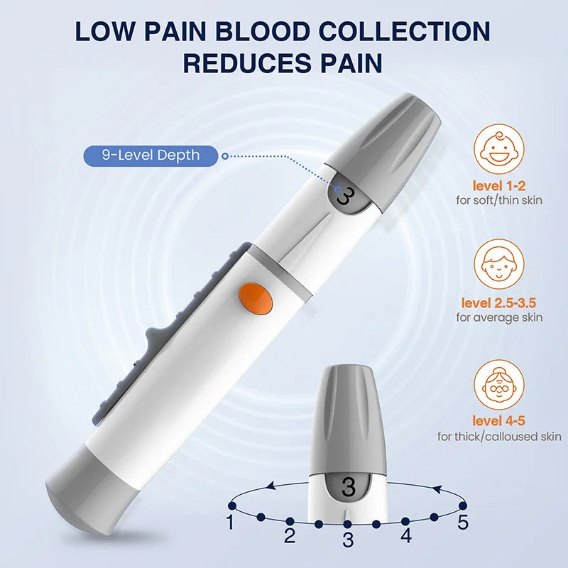 Blood Glucose Meter Kit Fast-Result Diabetes Monitor with Test Strips