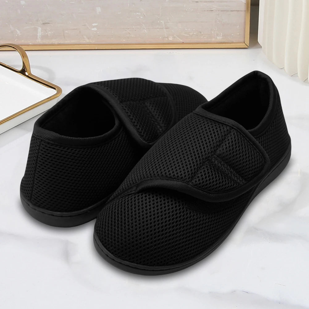 Unisex Diabetic Wide Walking Shoes Adjustable Lightweight Sneakers