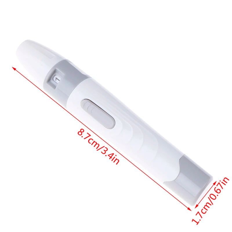 Adjustable Diabetic Lancing Pen for Blood Glucose Testing