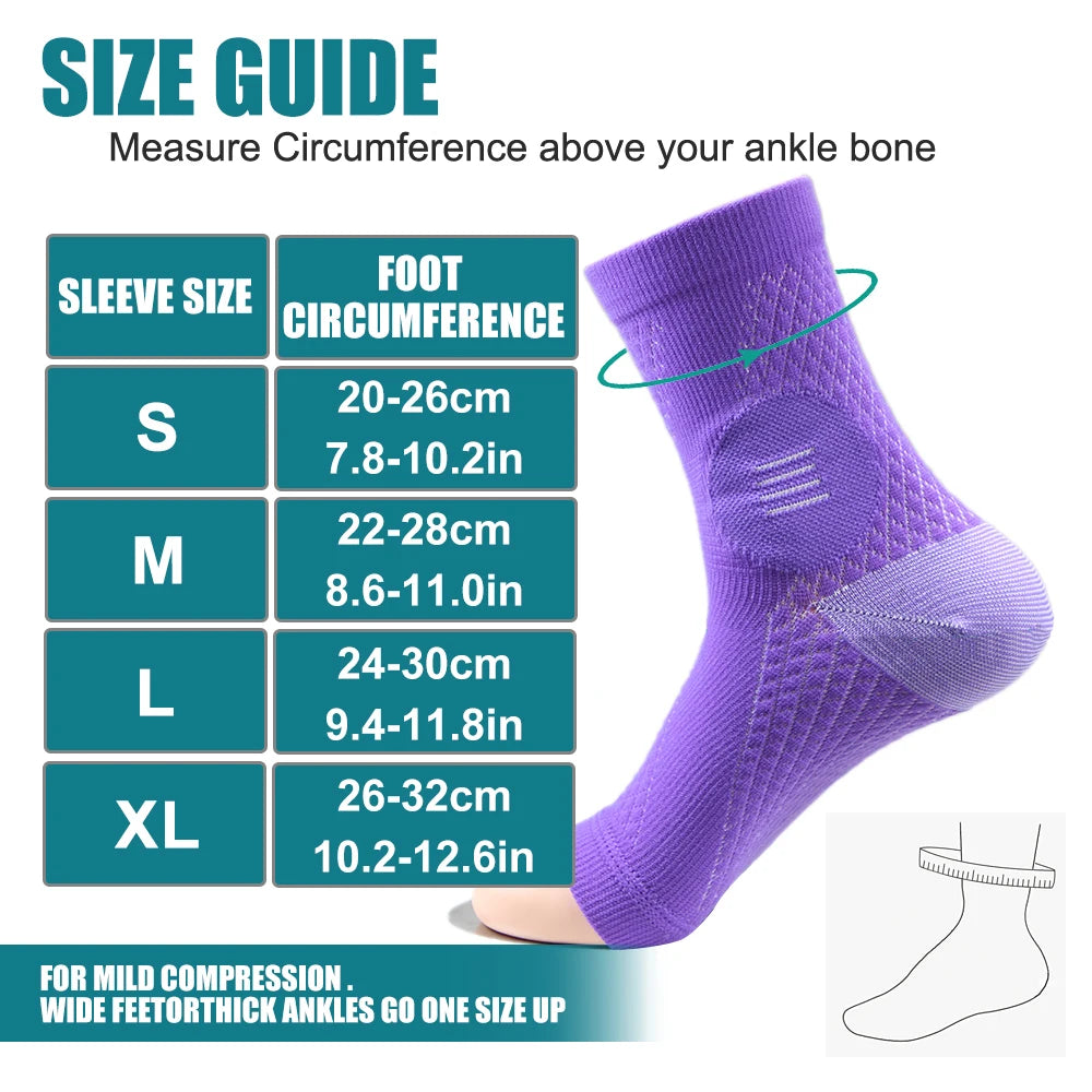 Neuropathy Compression Toeless Socks Diabetic Foot Support Sleeves (1 Pair)