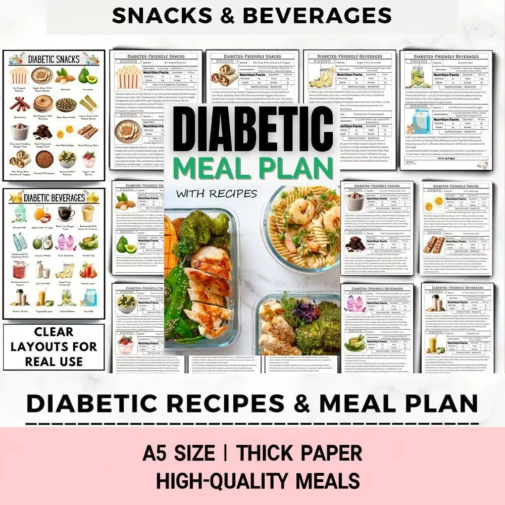 Diabetes Meal Plan & Recipe Guide – Healthy Diet Management Planner