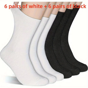 12 Pairs Diabetic Socks Non-Binding, Extra Loose & Breathable