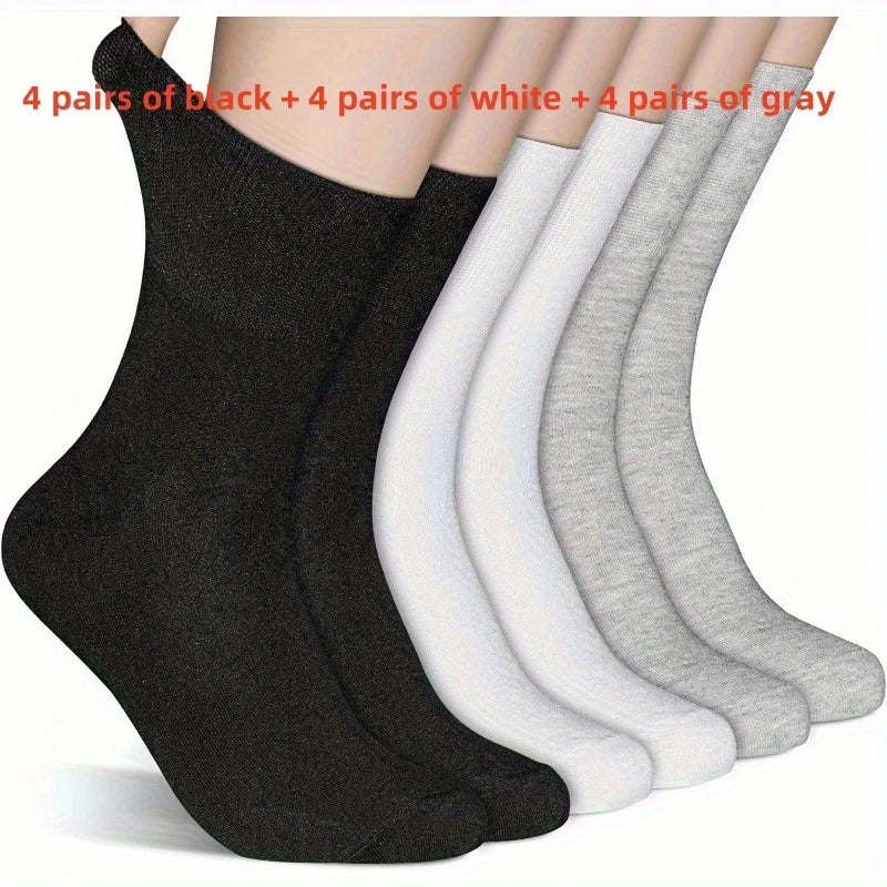12 Pairs Diabetic Socks Non-Binding, Extra Loose & Breathable