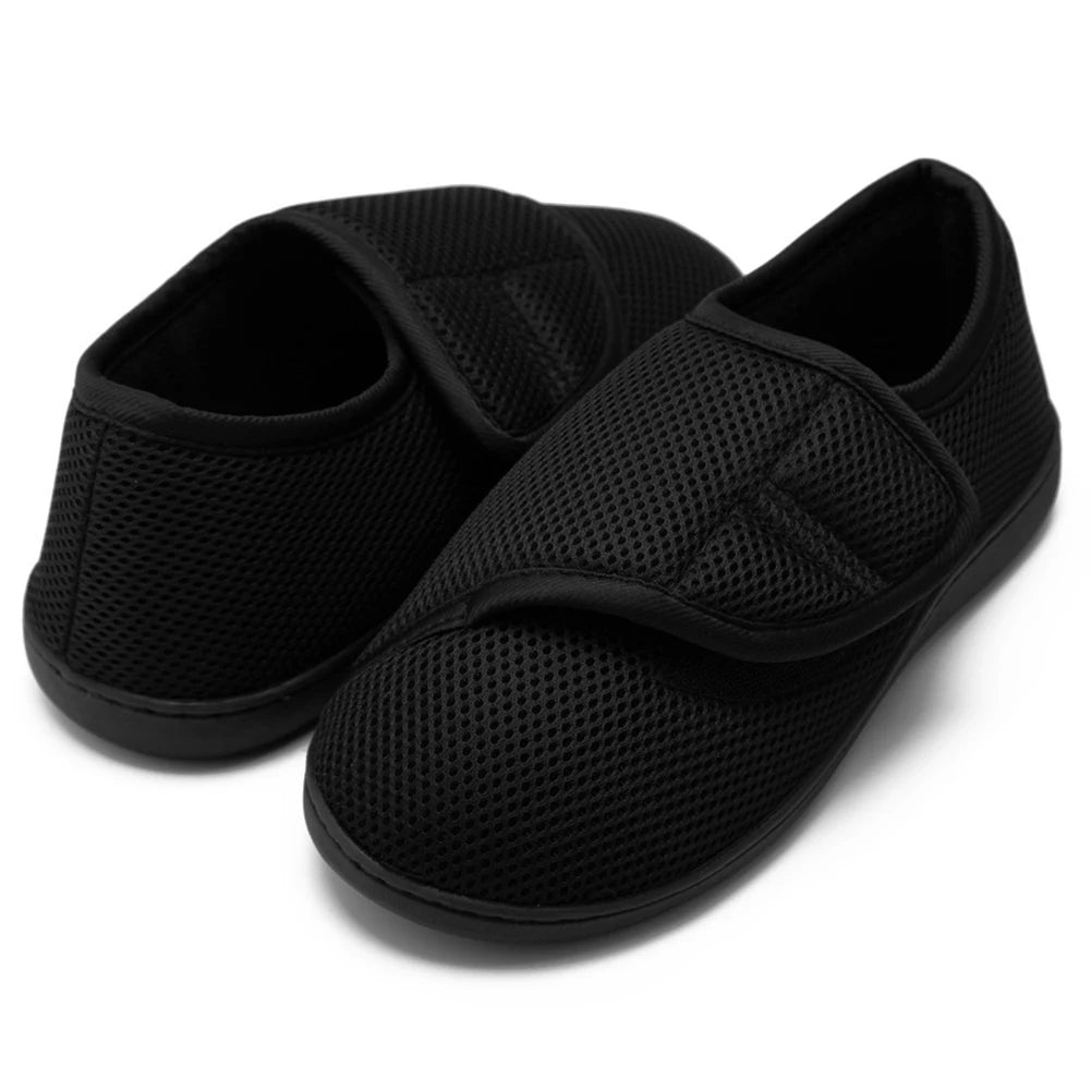 Unisex Diabetic Wide Walking Shoes Adjustable Lightweight Sneakers