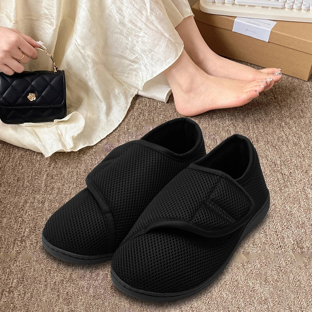 Unisex Diabetic Wide Walking Shoes Adjustable Lightweight Sneakers