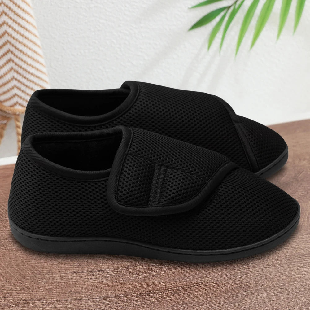 Unisex Diabetic Wide Walking Shoes Adjustable Lightweight Sneakers