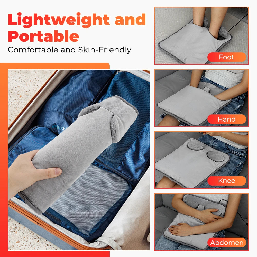 Electric Foot Heating Pad Fast-Heating Under Desk Warming Mat